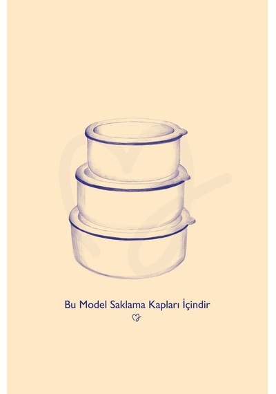 Emaye Saklama Kabı Yedek Mika Kapak Düz Form