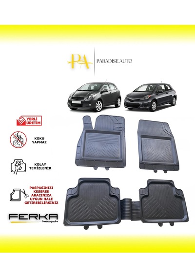Toyota Yaris 2-3 2005-2013 Uyarlanabilir Universal Havuzlu Paspas