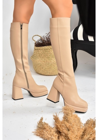 Fox Shoes Ten Platform Topuklu Kadın Çizme L282390109