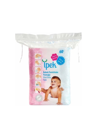İpek Bebek Temizleme Pamuğu 60'Lı