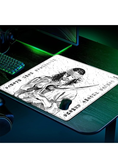 Porge Musashi Series Esport Mouse Pad 480x400-500x500 Xxl Mouse Pad Zanshin, 500x500x4 Mm - Hybrid