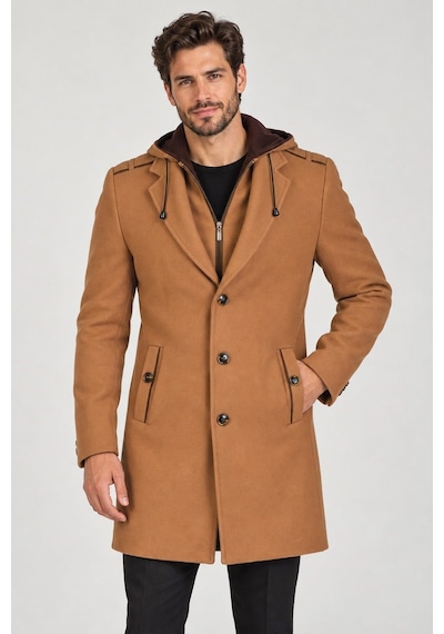 Plt9406 Dewberry Erkek Palto-camel