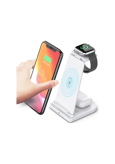 Ally 15w 3in1 Şarj Standı Wireless Kablosuz Şarj İphone+iwatch+Airpods Uyumlu Ym-ud21- 5775