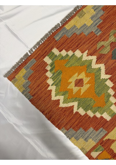 El Dokuma Afgan Kilim 100% Yün Kök Boya Elsanat Eserı Evinize Renk Katacak Çok Renkli