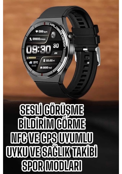 Akıllı Saat Bluetooth Bağlantılı Amoled Ekran Uyku Ve Sağlık Taki