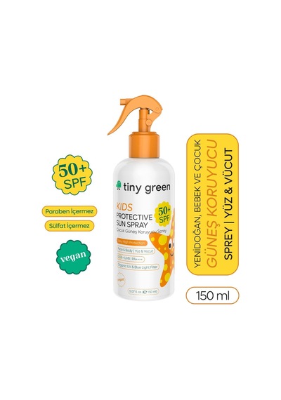 Tiny Green Spf 50+ Yüz & Vücut için Bebek & Çocuk Güneş Spreyi 150 ML