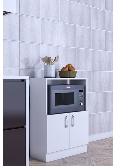 Rafineri Makro Dolap Çok Amaçlı Mikrodalga Fırın Dolabı Mdf Beyaz Rafineri Makro Dolap Çok Amaçlı Mikrodalga Fırın Dolabı Mdf Beyaz