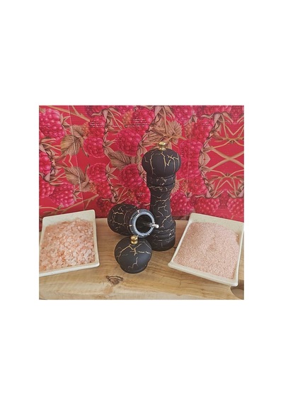 Tuz&baharat Öğütücü Mermer Desen Siyah Set Siyah