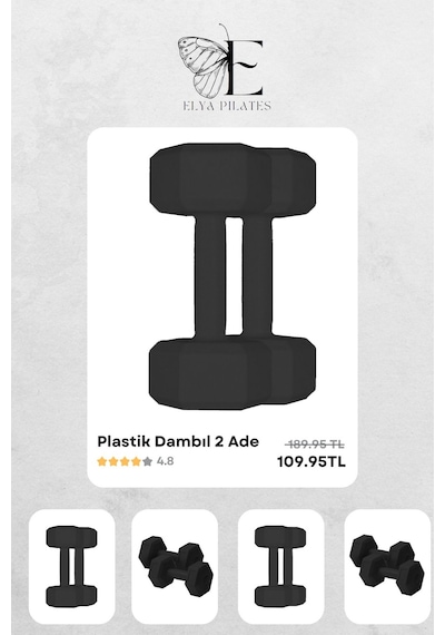 Tüm Vücut Fitnessı İçin İdeal Pilates Seti - Mindere, Dambıla Ve Daha Fazlasına Sahip Siyah