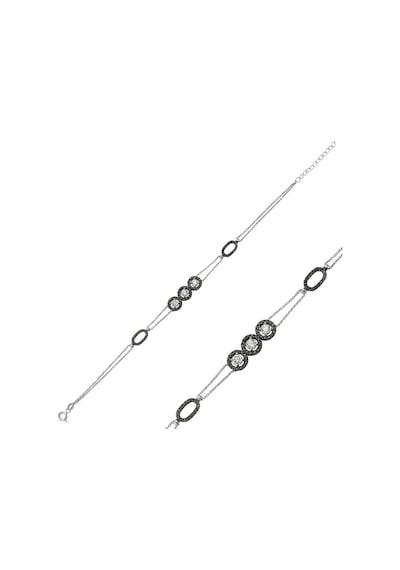 Gümüş Üç Taşlı Bayan Bileklik - Seçenek: Br0460284