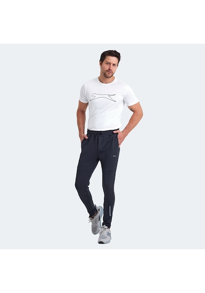 Slazenger KOX I Erkek Cepli Dar Paça Gri Eşofman Altı