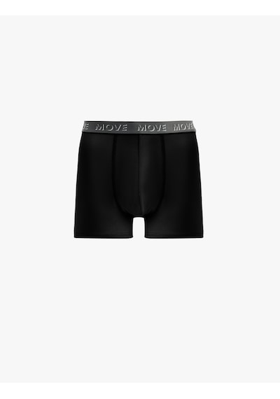 Koton Regular Fit Baskılı Bel Detaylı Pamuklu 3'lü Boxer Seti Siyah 6slm90038mk