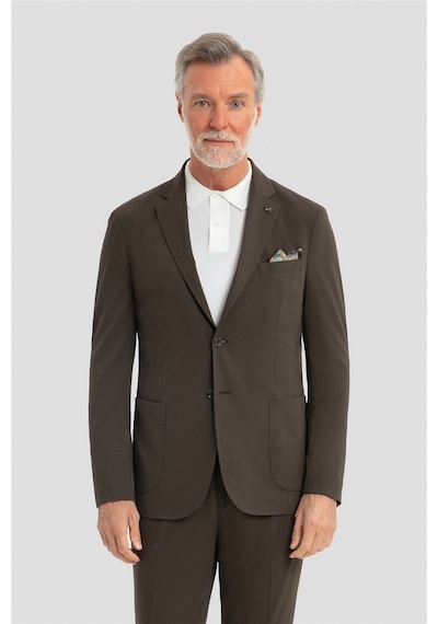 Sabri Özel Koyu Haki Slim Fit 6 Drop Mono Yaka Modal Kumaş Lastikli Bel Astarsız Takım Elbise Sabri Özel Koyu Haki Slim Fit 6 Drop Mono Yaka Modal Kumaş Lastikli Bel Astarsız Takım Elbise