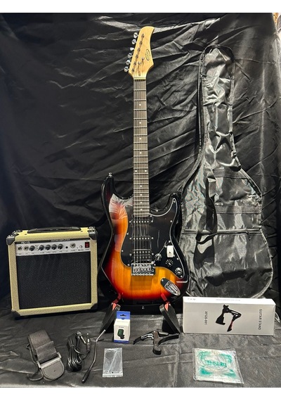 Günışığı Elektro Gitar Full Set 15w Bluetooth Amfi Suhr Burst