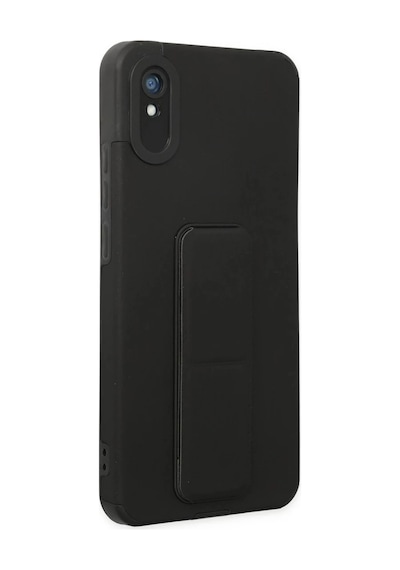 Xiaomi Redmi 9a Uyumlu Kılıf Mega Standlı Silikon - Siyah