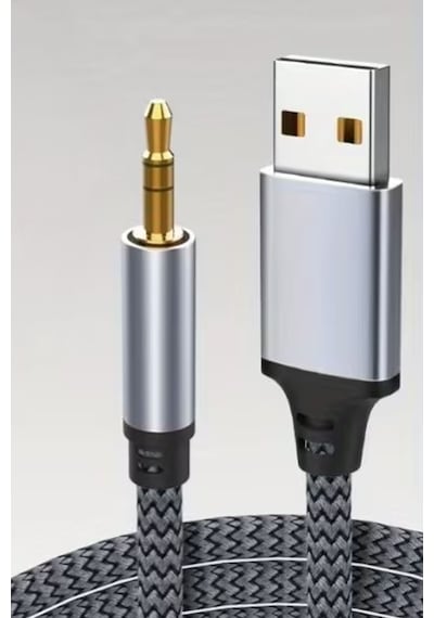 Aux Usb Dönüştürücü Kulaklık Kablosu Dönüştürücü Aux'tan Usb'ye Çevirme Aparatı