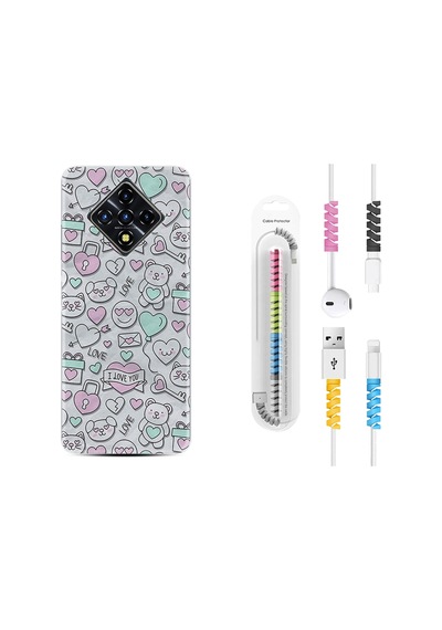 Infinix Zero 8 Kılıf Kablo Koruyuculu I Love You 1882