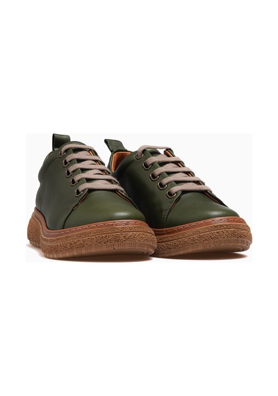 Mammamia Kadın Deri Günlük Sneaker Ayakkabı 26y D26ya-7750 Haki Haki