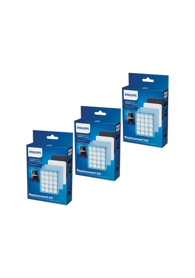 Philips Uyumlu Fc 9540 Powerpro Active Süpürge 3 Kutu Filtre Seti