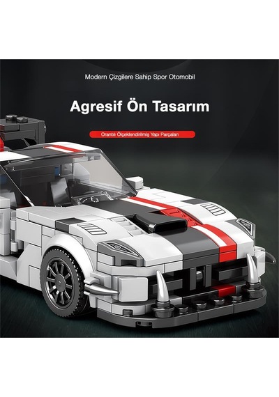 Reobrix Creator 683 Dodge Viper Spor Araba Yaratıcı Yapı Blok Seti Building Blocks - 419 Parça