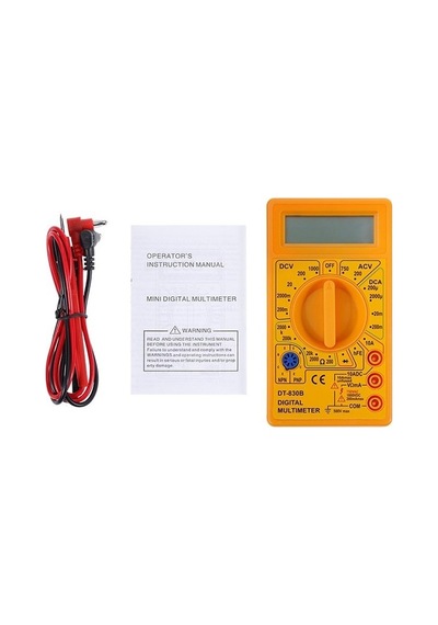 Agoodshop Sarı Lcd Dijital Multimetre Ac / Dc 750/1000 V Dijital Mini Voltmetre Multimetre