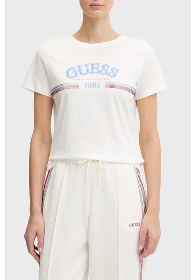 Guess Bayan T Shirt V6rı16 I3z14 G018 Beyaz BEYAZ