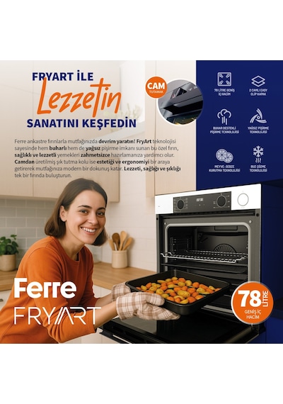 Ferre Steamart-Fryart-Silentart Serisi Siyah Set QEP64CS+BL135+D063-SA Döküm Izgara