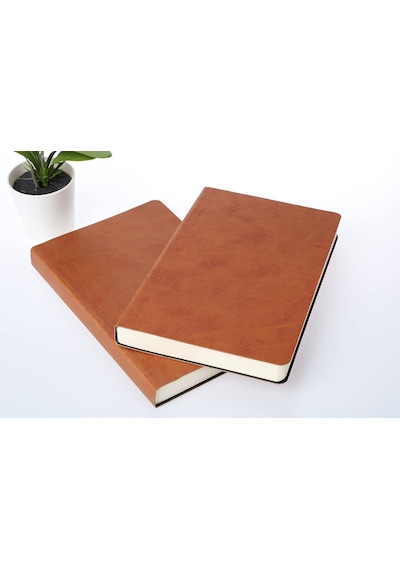 Çizgisiz Not Defteri, Taba Termo Deri Kapaklı Defter, 128 Yaprak A5 Defter, Ofis Ve Kırtasiye 14cm X 21 Cm Taba Kapak
