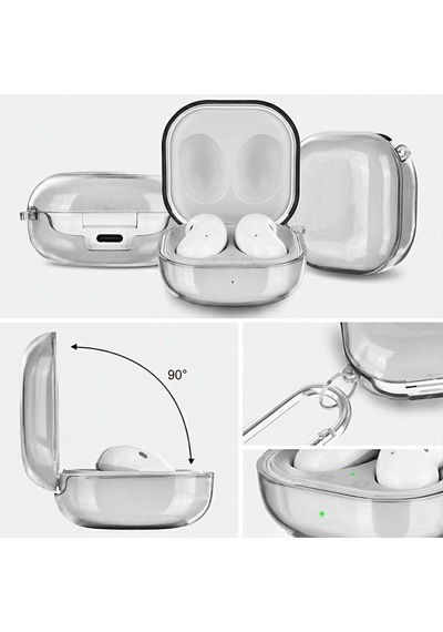 Caseonn Samsung Uyumlu Galaxy Buds Fe - Buds Core Kılıf Figürlü 3d Ayıcık Şeffaf