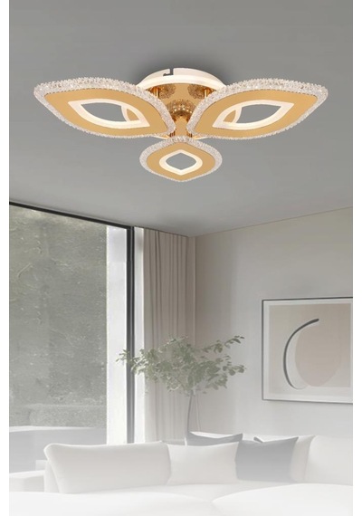 Eray Aydınlatma T008-3 Gold Kumandalı Led Avize Gold