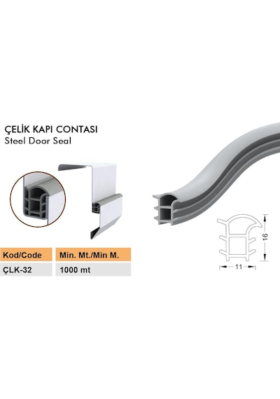 Contcall Çelik Kapı Kasa Fitili Contası Çelik Kapı Contası 6 Metre Krem