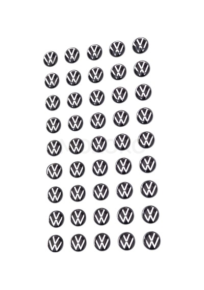 Kendinden Yapışkanlı Volkswagen Logolu 11 Mm Damla Baskılı Anahtarlık Kumanda Amblemi 2 Adet