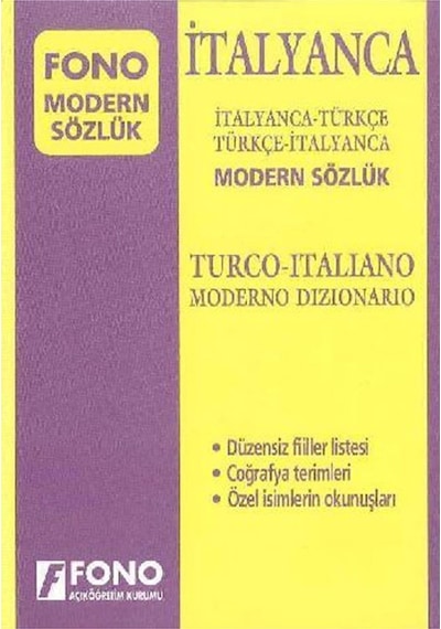 Modern Sözlük İtalyanca Türkçe Türkçe İtalyanca Fono Yay