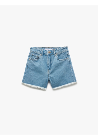 Koton Düğmeli Pis Paça Cep Detaylı Rahat Kalıp Denim Şort Açık İndigo 5sal40011md Açık İndigo Koton Düğmeli Pis Paça Cep Detaylı Rahat Kalıp Denim Şort Açık İndigo 5sal40011md Açık İndigo