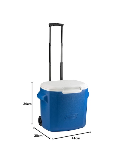 Coleman Pasif Soğutma Kutusu 16 Qt/28qt Performance Wheeled Cooler, Thermobox 15/26 L Kapasite, Tekerlekli Mobil Buz Ku Çok Renkli