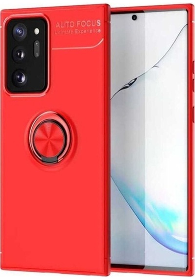 Galaxy Note 20 Ultra Kılıf Zore Ravel Silikon Kapak Kırmızı