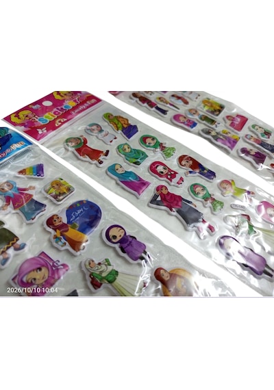 4 Paket İslam Dini Kız Çocuk İslami Sticker Etiket Karışık