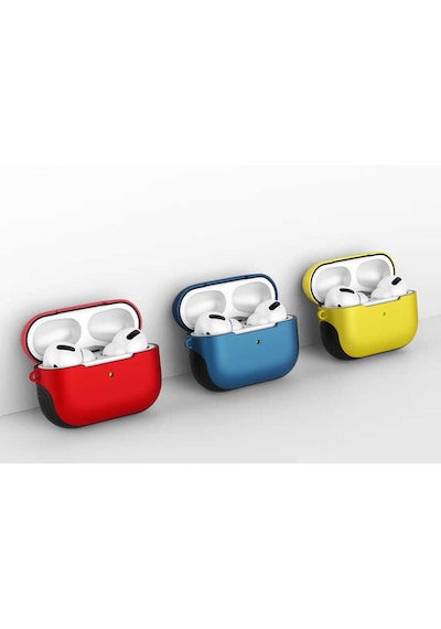 Apple Uyumlu AirPods Pro Kılıf Zore Shockproof Silikon Sarı