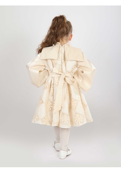 Xo Kids Kız Çocuk Elbise 2-6 Yaş 26470 Bej