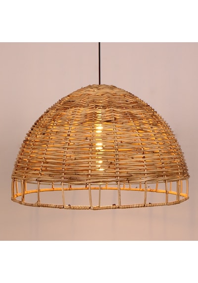 Japandi Bambu & Rattan Handmade Salon Yatak Odası Antre, Mutfak Dekoratif Sarkıt Avize, Aydınlatma - 9072231455592 Hasır
