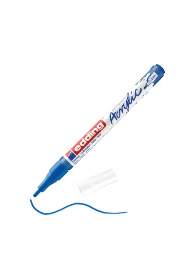 Edding Markör Akrilik İnce Uçlu 1-2 Mm Anzer Mavi 903 5300 Çok Renkli