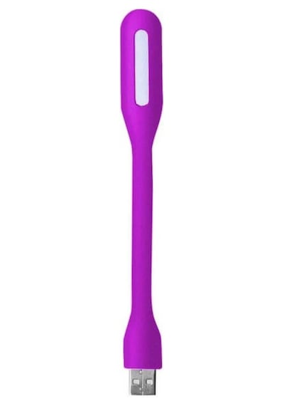 Koodmax Taşınabilir Usb Led Lamba Işık Laptop Kitap Okuma Klavye Aydınlatma - 17cm - Mor