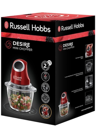 Russell Hobbs Mını Chopper 24660-56 Mini Doğrayıcı Kırmızı