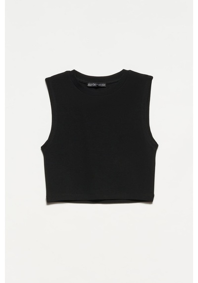 Dilvin Kadın Pamuklu Crop Top T-shirt - 30125 001