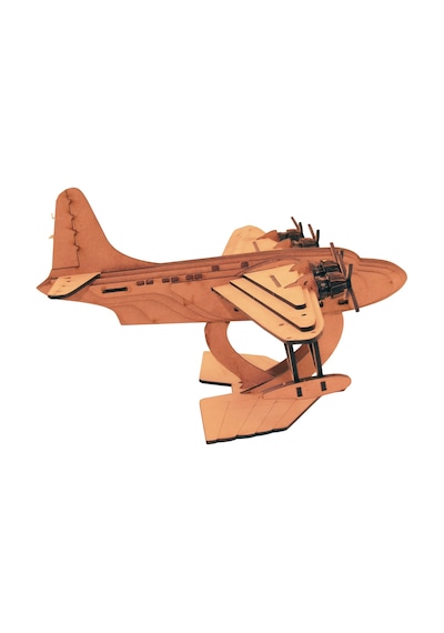 Vintage Hidroplan 3d Ahşap Maket 218 Parça Lazer Kesim Mdf Kolay Montaj Koleksiyonluk Uçak Maketi
