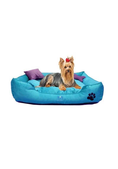 Ultrasoft Orta Irk Kedi Köpek Yatağı Yıkanabilir Yüksek Kaliteli Kumaş - 50 X 70 Cm - Turkuaz