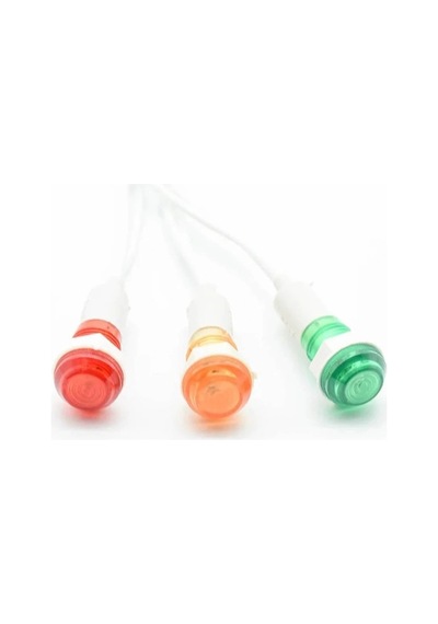 Ic-227 10mm Sinyal Lambası Plastik Kablolu 220v Yeşil