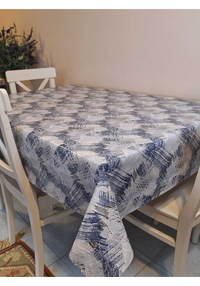 Elyaflı Pvc Masa Örtüsü Modern, Dayanıklı, Silinebilir Ve Şık Görünüm Mrl88 Mavi
