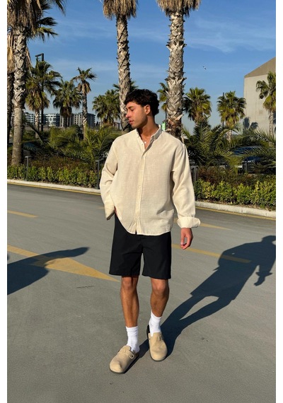 Flaw Chill Cozy Relax Fit Gömlek Bej-13192 Bej