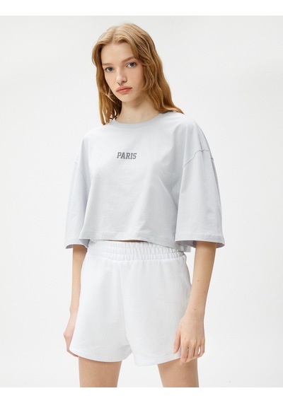 Koton Crop Tişört Baskılı Bisiklet Yaka Kısa Kollu Pamuklu Gri 3sal10536ık 3SAL10536IK023 Gri Koton Crop Tişört Baskılı Bisiklet Yaka Kısa Kollu Pamuklu Gri 3sal10536ık 3SAL10536IK023 Gri